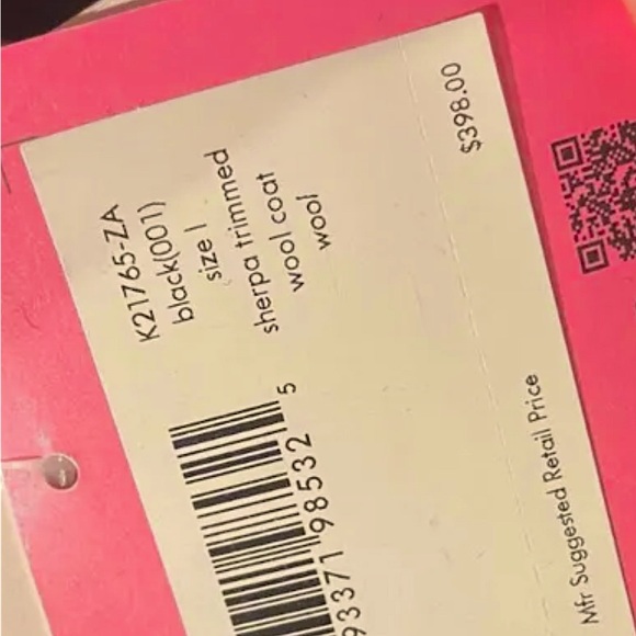 kate spade Wool Blend Coat with Faux Shearling Collar and Trim - Picture 5 of 17